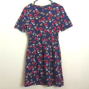 Cottagecore Vintage Inspired Floral Knee Length Dress Women's Small